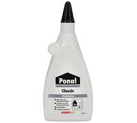 Ponal Classic Holzleim, colle à bois prête à l'emploi avec une grande résistance au collage pour les collages de montage, de surfaces et de joints, flacon de 225 g de colle de bricolage transparente.