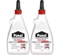 Ponal Fix & Fest Holzleim, 200 g colle à bois transparente à adhérence immédiate pour l'intérieur, colle sans solvant idéale pour les surfaces verticales (Lot de 2)