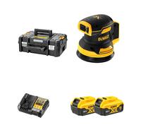 Ponceuse Ø125 mm 18V DCW210NT-XJ + 2 batteries 18V 5 Ah + chargeur DCB1104-QW DEWALT