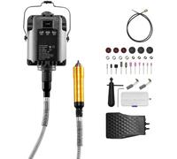 Ponceuse à arbre flexible Outil rotatif - 1000W, 30000tr/min, pédale - Jeu d'outils 31 pièces