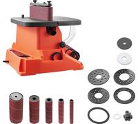 Ponceuse à axe oscillant SucceBuy, 2000 tr/min Ponceuse avec course de 16 mm, 5 manchons de ponçage (12,7-50,8 mm) & bande abrasive de 610x98 mm pour le travail du bois, le traitement des meubles et l