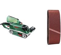 Ponceuse à bande Bosch - PBS 75 A (livrée avec une 1 bande abrasive G 80) + Lot de 9 abrasifs (3x G 60, 3x G 80 et 3x G 100)