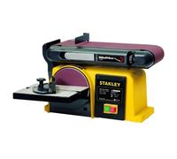 STANLEY - Ponceuse d'établi 370W Base en Fonte 2 en1 : Disque 150mm et Bande 100 x 914 mm SXBS914E