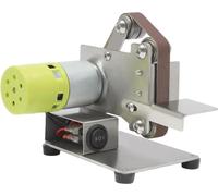 Ponceuse à bande électrique - Mini-machine de table - 7 vitesses - Alimentation secteur CA - Affûtage et polissage de couteaux - Acier inoxydable - 10 bandes abrasives