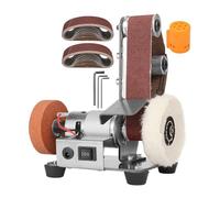 Ponceuse à Bande, Mini ponceuse à bande électrique de bureau, machine polissa verticale, meuleuse d'angle, affûteuse, avec 10 bandes abrasives