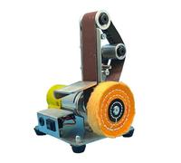 Ponceuse à Bande, Mini ponceuse à bande électrique de bureau, machine polissage verticale, meuleuse d'angle, affûteuse, avec 10 bandes abrasives