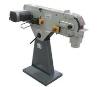 Ponceuse à bande pour métaux 75x2000 mm 29 m/s 3 kW 400V avec frein moteur et arrêt d'urgence Torros BS75200400
