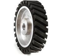Ponceuse à bande - Roue de contact - Noyau en aluminium - Revêtement en caoutchouc - Faible niveau sonore - Pour le polissage des métaux - Ébavurage - Chanfreinage