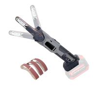 Ponceuse À Bande Sans Fil Compatible Makita 18V, Lime Électrique | Ponceuse Multifonction Avec Angle Réglable 35°, 6 Vitesses Et 3 Bandes Pour Bois, Métal Et Travaux De Précision