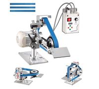 VEVOR Ponceuse à Bande Stationnaire 762x25,4 mm 550 W Backstand Mini, pour Coutellerie, Métallurgie, Travail Bois, Contrôle Vitesse Variable Continu VFD, avec 2 Modes Meulage, 3 Bandes Abrasives