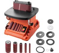 Ponceuse à broche oscillante - Ponceuse à broche de table avec bande - Vitesse de rotation 2000 tr/min - Course 16 mm - 5 manchons abrasifs 12,7-50,8 mm inclus - Bande abrasive 610 x 98 mm