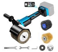 Ponceuse à brosse sans fil compatible avec Makita 18 V, 8000 tr/min, sans balais 800 W, améliore la rénovation extérieure, 2 brosses à lamelles et accessoires (sans batterie)