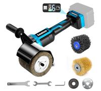 Ponceuse à brosse sans fil compatible avec Makita 18 V, sans balais 1300 W, 8000 tr/min pour rénovations extérieures, 2 rouleaux de satin et accessoires (sans batterie)