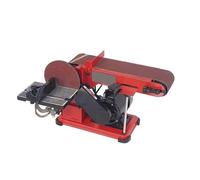 Ponceuse à disque à bande combinée 350W, établi inclinable de 0 à 45 °, meuleuse d'établi de 1400 tr/min for le polissage du bois, du métal et du plastique, ébavurage