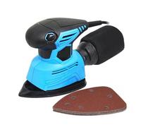 Ponceuse à paume électrique 130W Ponceuse de détail Outils de travail du bois for le bois avec sac de dépoussiérage amp;5 papiers abrasifs