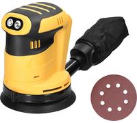 ponceuse circulaire 125mm,Polisseuse rechargeable,3 vitesses à batterie lithium, machine à papier abrasif, pour batterie DeWalt 20V (batterie non fournie)