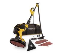 Powerplus Ponceuse pour cloisons sèches POWX 0477, 710 watts, ponceuse à tête ronde et triangulaire, tube télescopique jusqu'à 165 cm, sac de transport et patins inclus