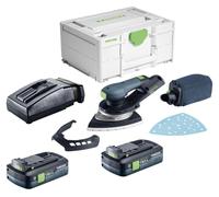 Ponceuse delta sans fil Festool DTSC 200-Basic 18 V 145 x 195 mm sans balais + 2 batteries 4,0 Ah + chargeur + Systainer