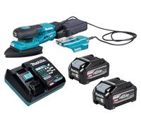 Ponceuse delta sans fil Makita BO 006 CGU201 40 V max. 100 x 150 mm, course de 3,0 mm, sans balais + 2 batteries 4,0 Ah + chargeur