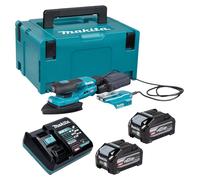 Ponceuse delta sans fil Makita BO 006 CGU201 40 V max. 100 x 150 mm, course de 3,0 mm, sans balais + 2 batteries 4,0 Ah + chargeur + Makpac