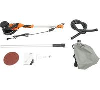 Ponceuse électrique de plafond et de mur avec aspiration des poussières, ponceuse pour plaques de plâtre avec vitesse variable, 750W, 6 vitesses (double canal d'air, 2,2m + 6 feuilles de papier abrasi