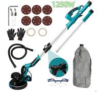 Ponceuse électrique pour cloison sèche, 1250 W, 11,5 A, outil de retrait de plafond 800-1800 tr/min, pliable et extensible, LED