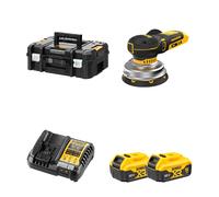Ponceuse excentrique Ø125 mm 18V DCW211NT-XJ + 2 batteries 18V 5 Ah + 1 Chargeur DCB1104-QW DEWALT