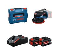 Ponceuse excentrique Ø150 mm EXPERT EXEX18V-150-5 + 2 Batteries EXPERT 8 Ah + 1 Chargeur EXAL18V-160 BOSCH