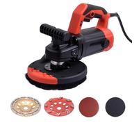 Ponceuse excentrique 2200 W 4500-6000 tr/min 6 vitesses orientable à 90° | Plateau de ponçage de 150 mm - Pour béton, chape, colle pour carrelage