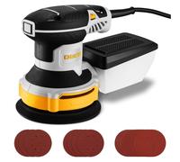 Ponceuse excentrique - 300 W - 14 000 tr/min - 16 disques abrasifs - Fixation par velcro - 6 vitesses