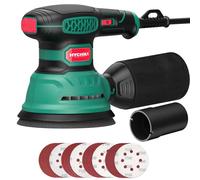 Ponceuse excentrique 300 W - Disque de 125 mm - 6 vitesses pour le ponçage du bois et le polissage