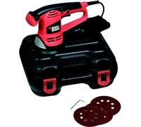 Ponceuse Excentrique BLACK+DECKER KA191EK-QS, 480W, 125mm, 3 Abrasifs + Mallette