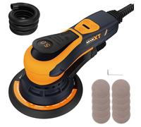 Ponçeuse excentrique de 150 mm, 350 W, excentrique de 5,0 mm, 6 vitesses, incluant 10 feuilles de ponçage