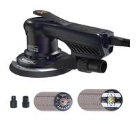 Ponceuse Excentrique Électrique 150/125mm Orbitale Ø5.0mm 360W Sans Balais | 4000-10000tr/min, 7 Vitesses, 2Pads et 20 Disques Abrasifs polisseuse orbitale Pour Bois, Métal et Carrosserie
