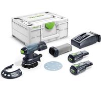 Ponceuse excentrique hybride 18V ETSC 125 3,0 I-Plus + 2 batteries 3Ah + chargeur + coffret Systainer SYS³ - FESTOOL - 577694