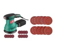 Ponceuse Excentrique, HYCHIKA 6 Vitesses Variables 300W 13000RPM Ponceuse Orbitale & Disque de Ponçage 100pcs SPTA Disques Abrasifs 40/80/120/180/320/600/800/1000/1500/2000 Grain Taille