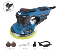 Ponçeuse excentrique pour automobile et murs - Mini ponçeuse électrique vibrante - 350W - Plateau de ponçage de 150mm - Course de 5,0mm - 220V, prise EU - 0700