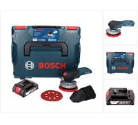 Ponceuse excentrique sans fil Bosch GEX 18V-125 Professional 18 V 125 mm sans balais + 1 batterie 2,0 Ah + L-BOXX - sans chargeur
