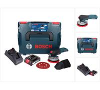 Ponceuse excentrique sans fil Bosch GEX 18V-125 Professional 18 V 125 mm sans balais + 1 batterie 2,0 Ah + chargeur + L-BOXX