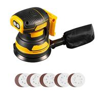 Ponceuse excentrique sans fil compatible avec Dewalt 18/20 V, ponceuse 125 mm pour bois avec aspiration de poussière, 20 papiers abrasifs, 3 vitesses 11000 tr/min pour ponçage et polissage