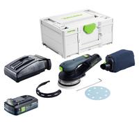 Ponceuse excentrique sans fil Festool ETSC 2 125-Basic 18 V 125 mm sans balais + 1 batterie 4,0 Ah + chargeur + Systainer