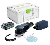 Ponceuse excentrique sans fil Festool ETSC 2 125-Basic 18 V 125 mm sans balais + 1 batterie 4,0 Ah + Systainer - sans chargeur