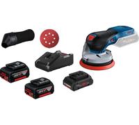 Ponceuse excentrique sans fil GEX 18V-125 Bosch / 1x 4,0 Ah + 1x 4,0 Ah ProCORE18V + 1x 5,0 Ah batterie + chargeur