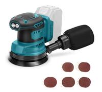 Ponceuse excentrique sans fil pour ponceuse excentrique Makita 18 V, 125 mm | Lot de 21 sacs de papier abrasif sans balais, 3 vitesses, 13000 tr/min, sacs à poussière pour projets de travail du bois et