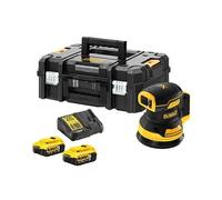 Ponceuse excentrique XR 18V 125 mm Brushless DEWALT - 2 batteries 5.0Ah + coffret TSTAK - sans chargeur - DCW210P2-QW