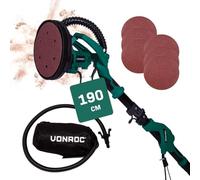 Ponceuse Girafe 1050W - Kit Professionnel Complet Nettoyage, 6 Papiers Abrasifs, Tuyau pour Aspirer Poussière - Ponceuse Mur et Plafond - Câble 4 Mètres, Tête Pivotante - Pour un Résultat Lisse