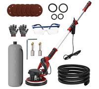 Ponceuse girafe 1250W, 6 Vitesses, 2800 RPM, avec Aspirateur Intégré, Lumière LED, Manche Téléscopique, 4m Cable,Pour Mur et Plafond