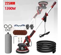 Ponceuse Girafe 1300W, 6 Vitesses, Lumière LED Poignée Télescopique, Ponceuse Plaquiste Électrique avec Dépoussiérage Automatique