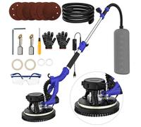 Ponceuse Girafe 950W - 800-2100r/min - avec Aspirateur Intégré, Lumière LED, Manche Téléscopique, 3.5m Cable, Pliable, Ponceuse