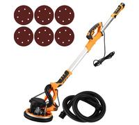 Ponceuse girafe de 1 390 W, 6 vitesses, 900-1 200 tr/min, éclairage LED, poignée télescopique, câble d'alimentation de 4 mètres